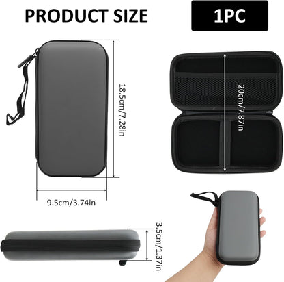Power Bank Case Shockproof Carrying Case Travel Cable Organiser Hard Drive Case Travel Bags Organiser EVA Tech Pouch Multifunctional Cable Bag for Electronics Travelling Essentials Accessories (Grey)