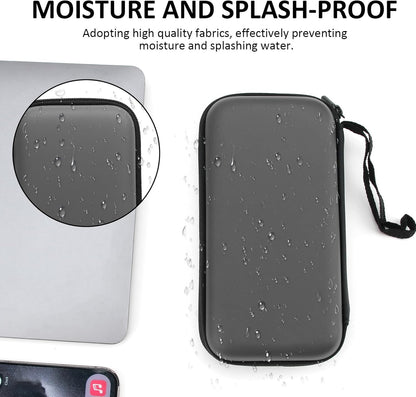 Power Bank Case Shockproof Carrying Case Travel Cable Organiser Hard Drive Case Travel Bags Organiser EVA Tech Pouch Multifunctional Cable Bag for Electronics Travelling Essentials Accessories (Grey)
