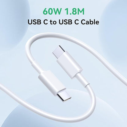 45W USB C Charger,For iPhone Charger Plug,For Samsung Fast Dual USB Plug with 1.8M USBC to USBC Charger Cable for iPhone 17/15/16 Pro,iPad Pro/Air, Samsung Galaxy S24/S23/S22,ect
